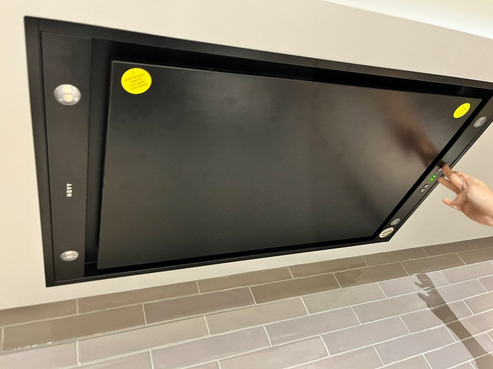 Nieuwe Novy Pureline Compact 6812 plafondafzuigkap - Zwart, Ophalen of Verzenden, Nieuw, Inbouw, Overige typen