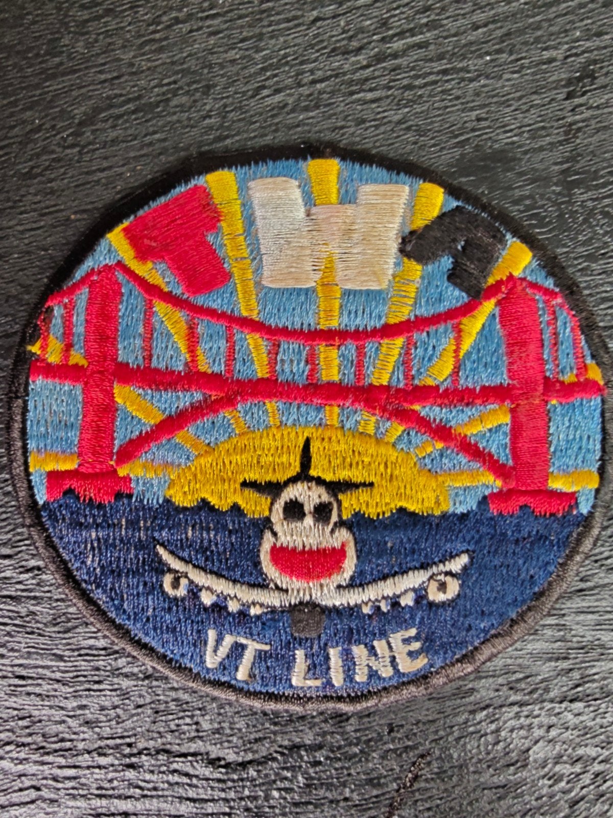Embleem TWA.. VT line. Jaren 80, Ophalen of Verzenden, Patch, Badge of Embleem