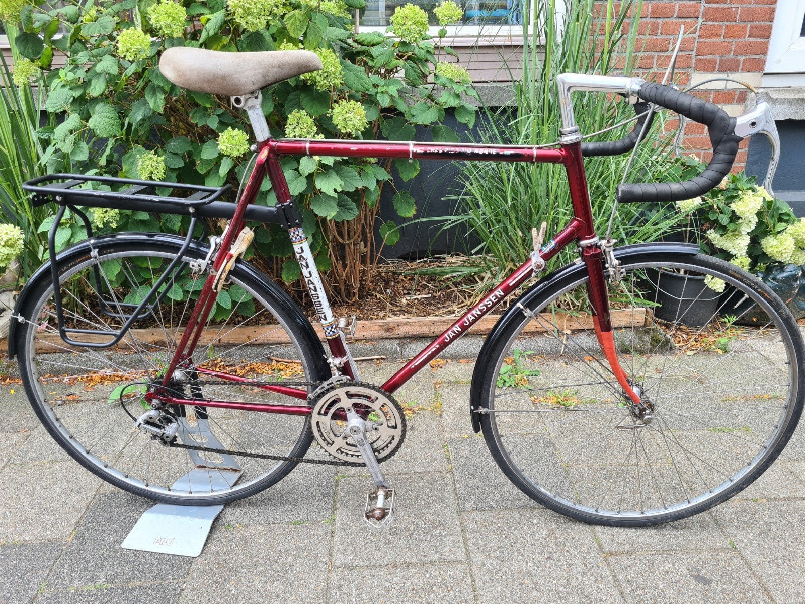 Vintage Jan Janssen Champion du Monde racefiets - 62 cm fram, Ophalen, Jaren '60 of nieuwer, Velgrem, Jan Janssen