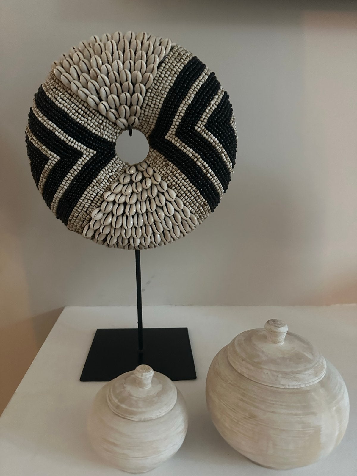 Handgemaakte Schelpen Donut van Kauri Schelpen uit Bali, Meerkleurig, Boho, Nieuw, Ophalen of Verzenden