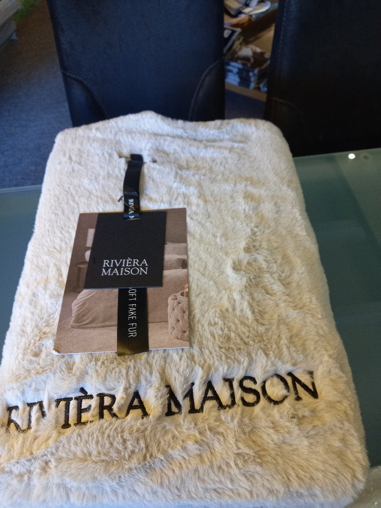 Riviera Maison dekbedovertrek TENDRE ZAND nepbont -50%, Huis en Inrichting, Slaapkamer | Beddengoed, Nieuw, Dekbedovertrek, Eenpersoons