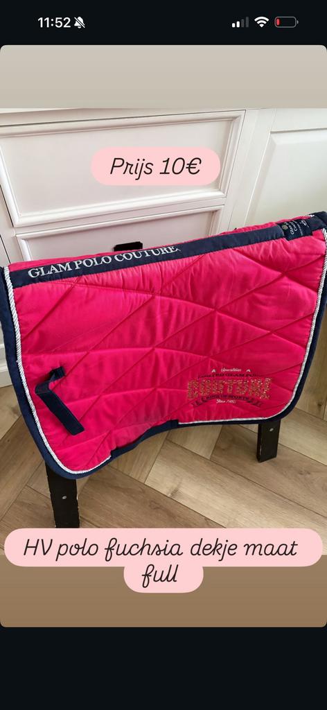 HVpolo knalroze dekje met glitter full, Dieren en Toebehoren, Paarden en Pony's | Dekens en Dekjes, Ophalen of Verzenden, Zo goed als nieuw