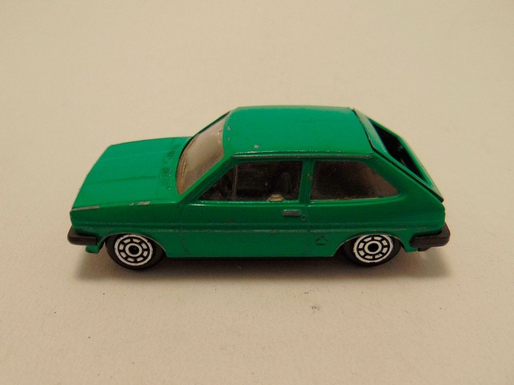 Ford Fiesta MK1 1976 1:43 Norev Jet car groen, Ophalen of Verzenden, Auto, Norev