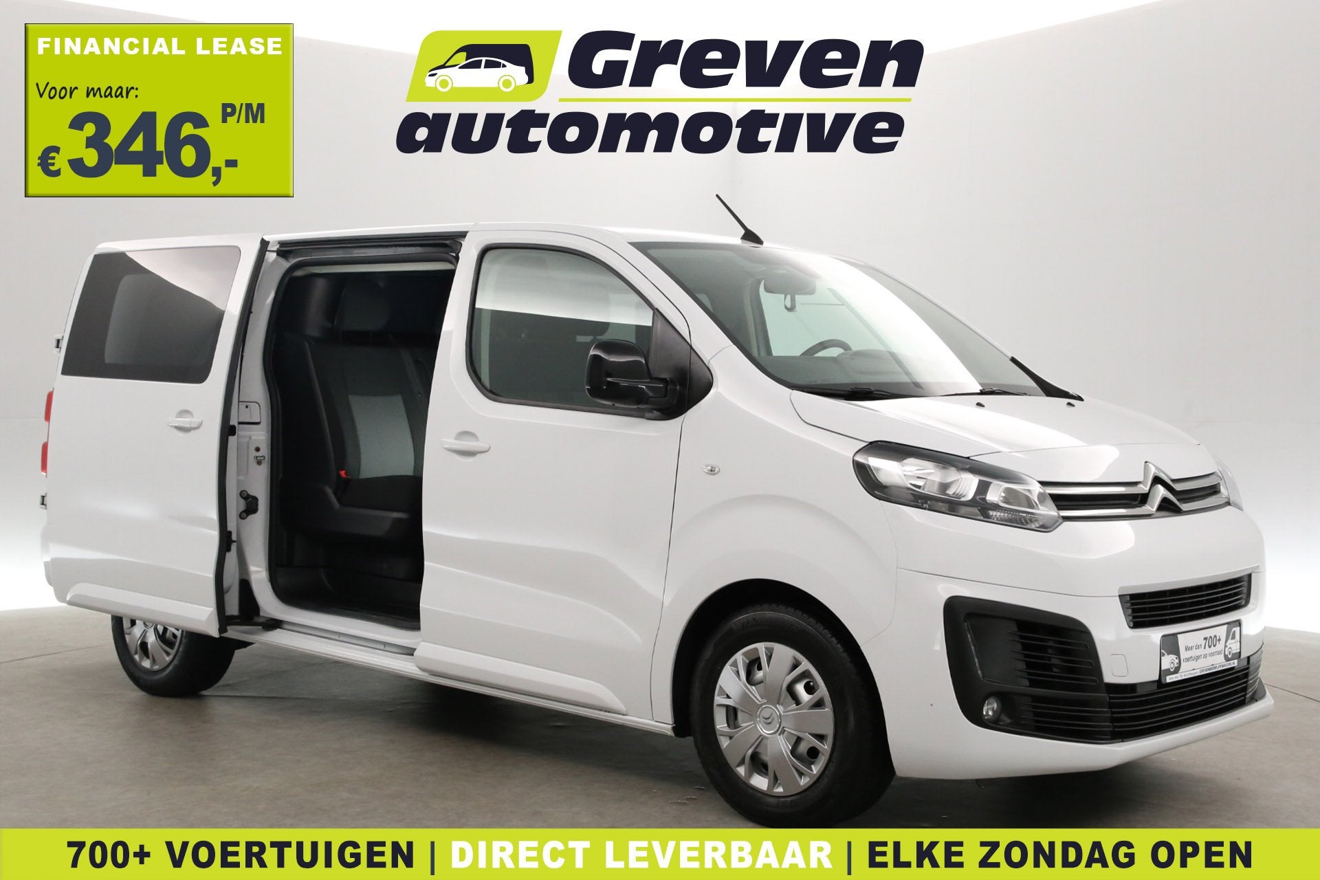 Citroën Jumpy 2.0 BlueHDI 145PK L3H1 | DC | 6 Zits | Airco, Voorwielaandrijving, 145 pk, Stof, Gebruikt
