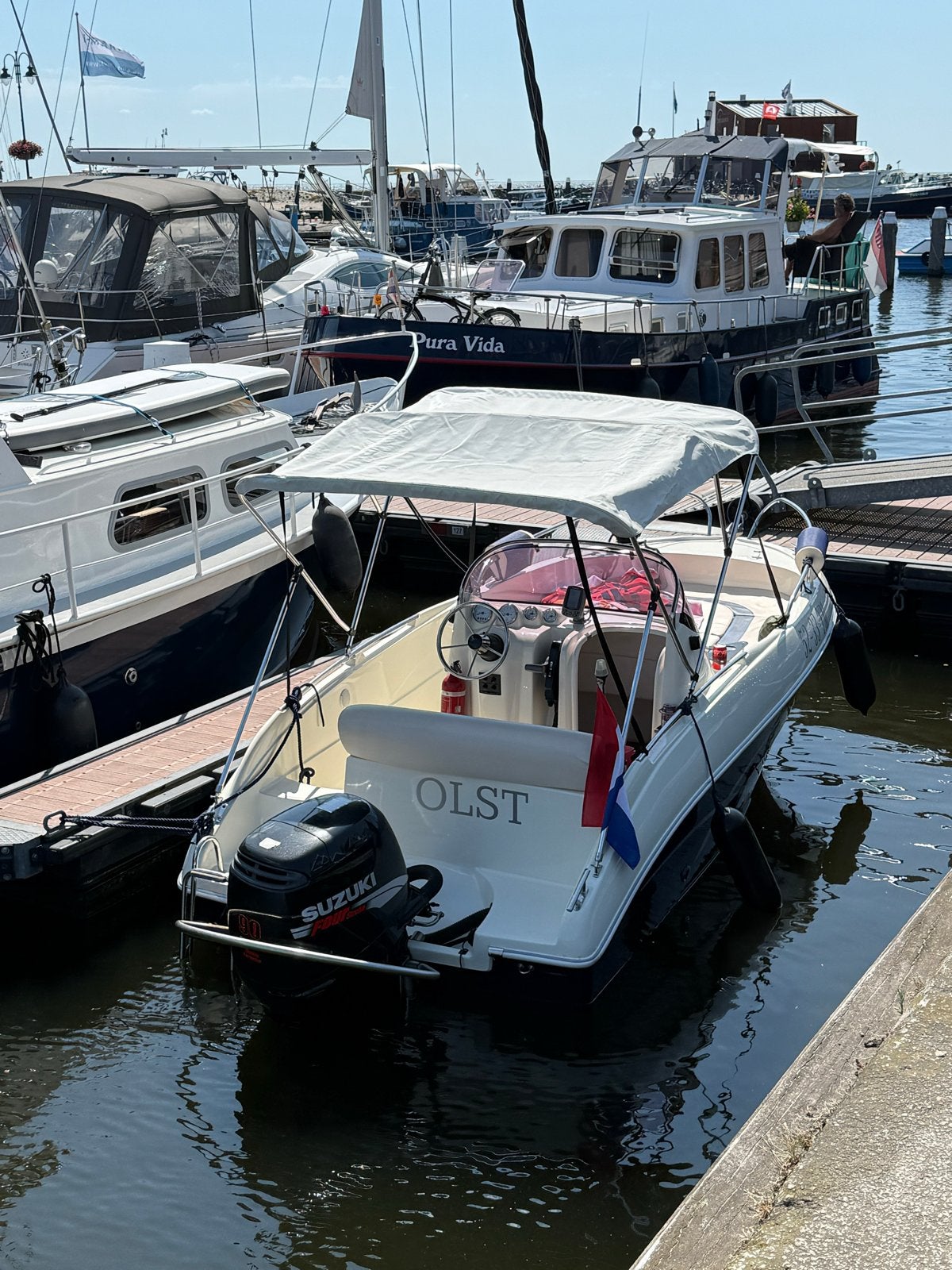 Prins 480 open console/speedboot 90 PK 4 takt met trailer, Watersport en Boten, Speedboten, Ophalen, Overige merken, 70 tot 120 pk