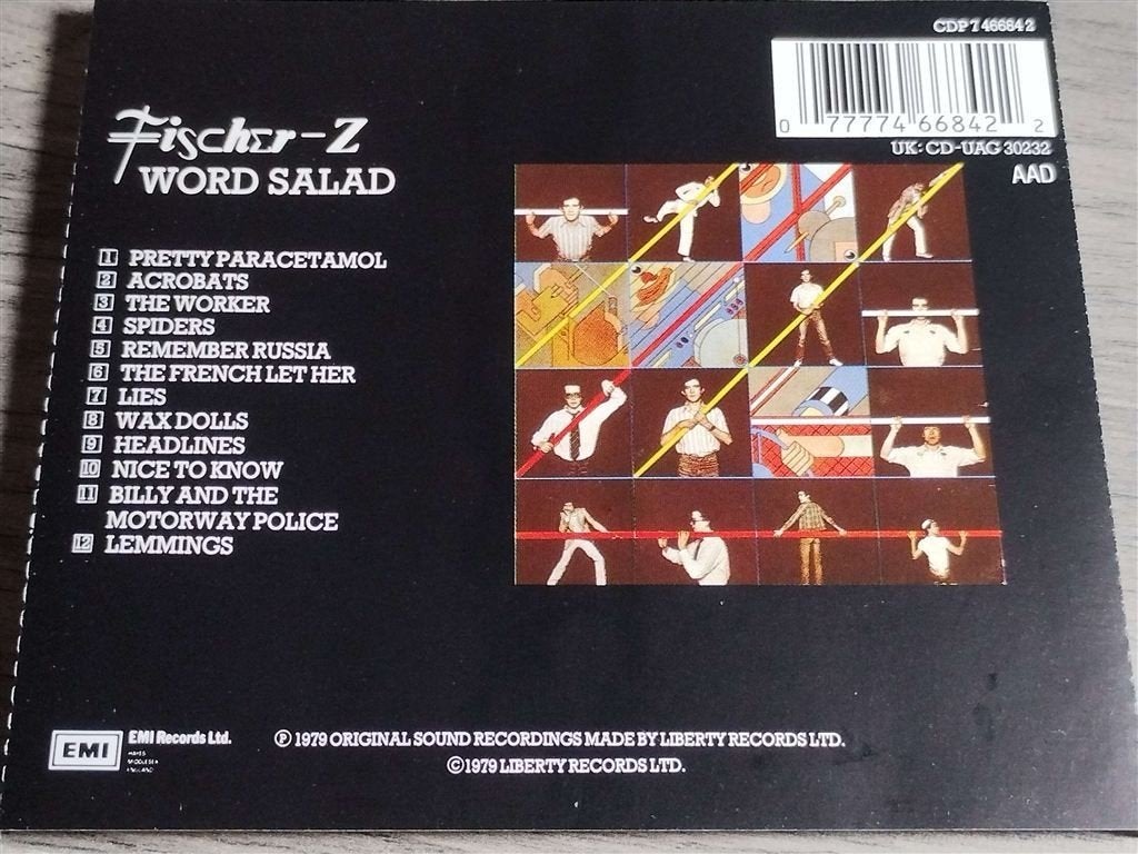 Fischer-Z ‎- Word Salad, Ophalen of Verzenden, Zo goed als nieuw, New wave