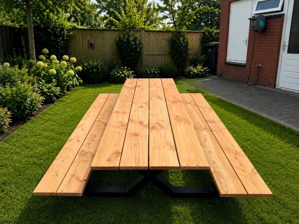Buitentafel picknicktafel  /// juli knaller 20% korting, Tuin en Terras, Picknicktafels, Ophalen of Verzenden, Nieuw, Rechthoekig