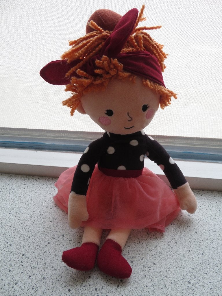 Pop van Hema ballerina oranje wollen kapsel, Hema, Gebruikt, Overige typen, Ophalen of Verzenden