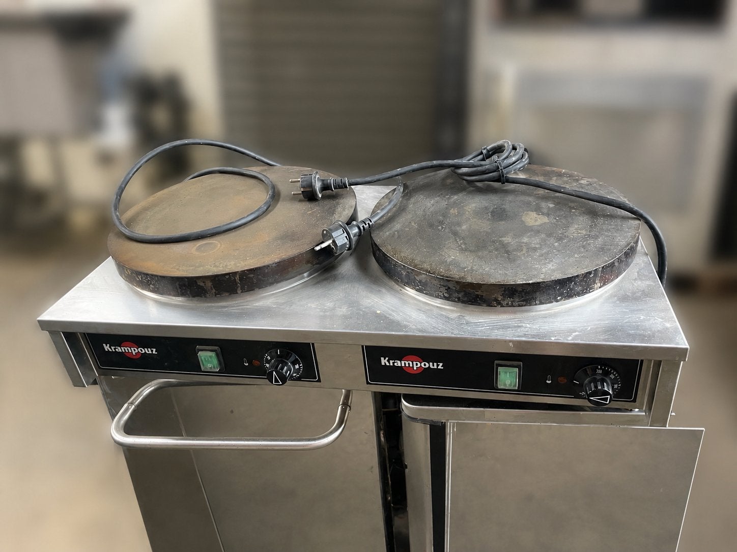 Krampouz dubbele crêpeplaat - Professioneel, Ophalen, Gebruikt