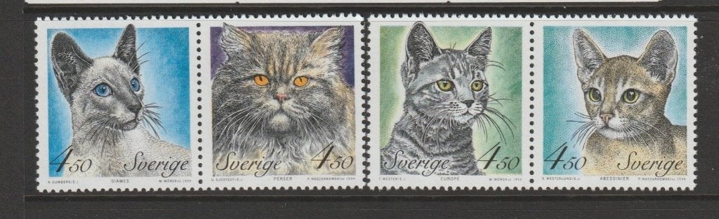 TSS Kavel 1120139 Zweden pf minr 1813-1816 katten, Ophalen, Zweden, Postfris