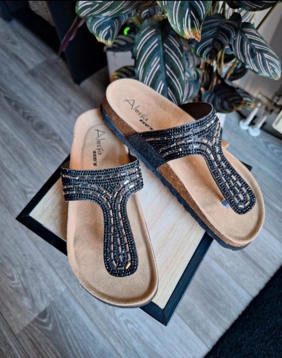 Alesya Eco's Slippers Maat 36 - Nieuw met doos, Slippers, Zwart, Nieuw, Ophalen of Verzenden