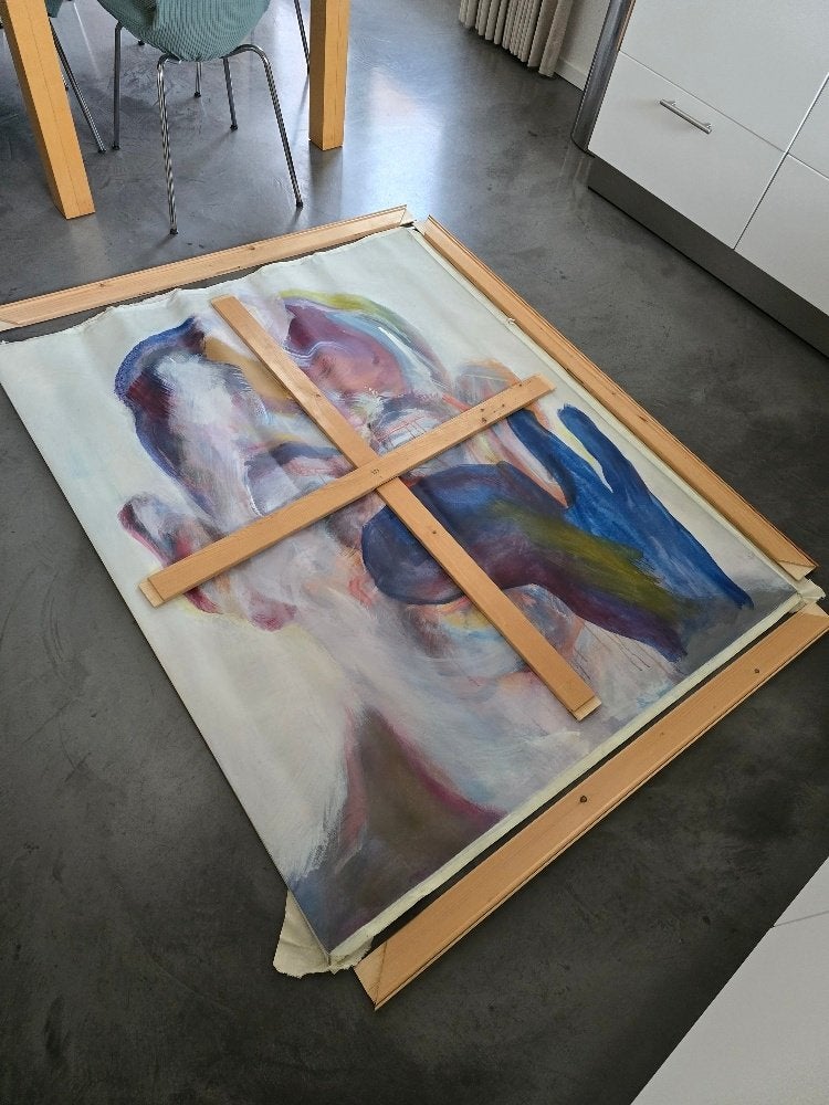 Spanraam (spieraam) met overschilderbaar schildersdoek groot, Ophalen, Gebruikt, Overige typen