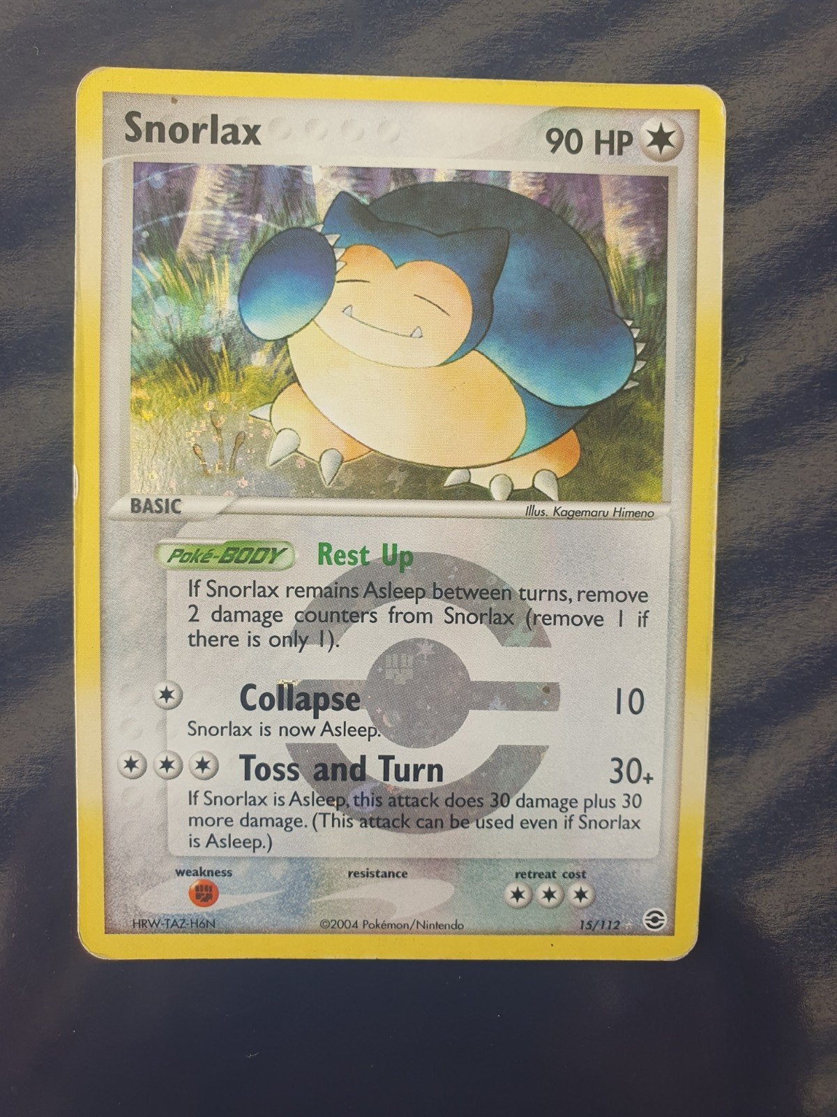 Snorlax 15/112 holo pokemon kaart, Ophalen of Verzenden, Gebruikt, Losse kaart