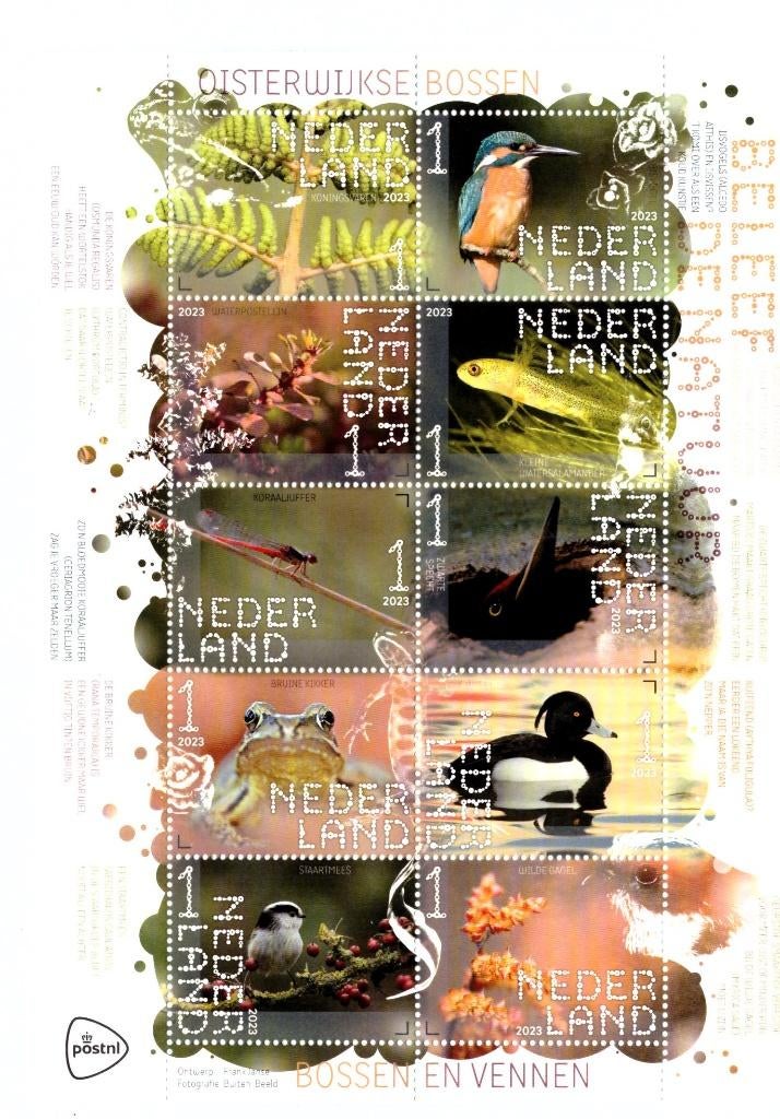 postzegels Ned postfris Beleef de natuur, Postzegels en Munten, Postzegels | Nederland, Ophalen of Verzenden, Na 1940, Postfris