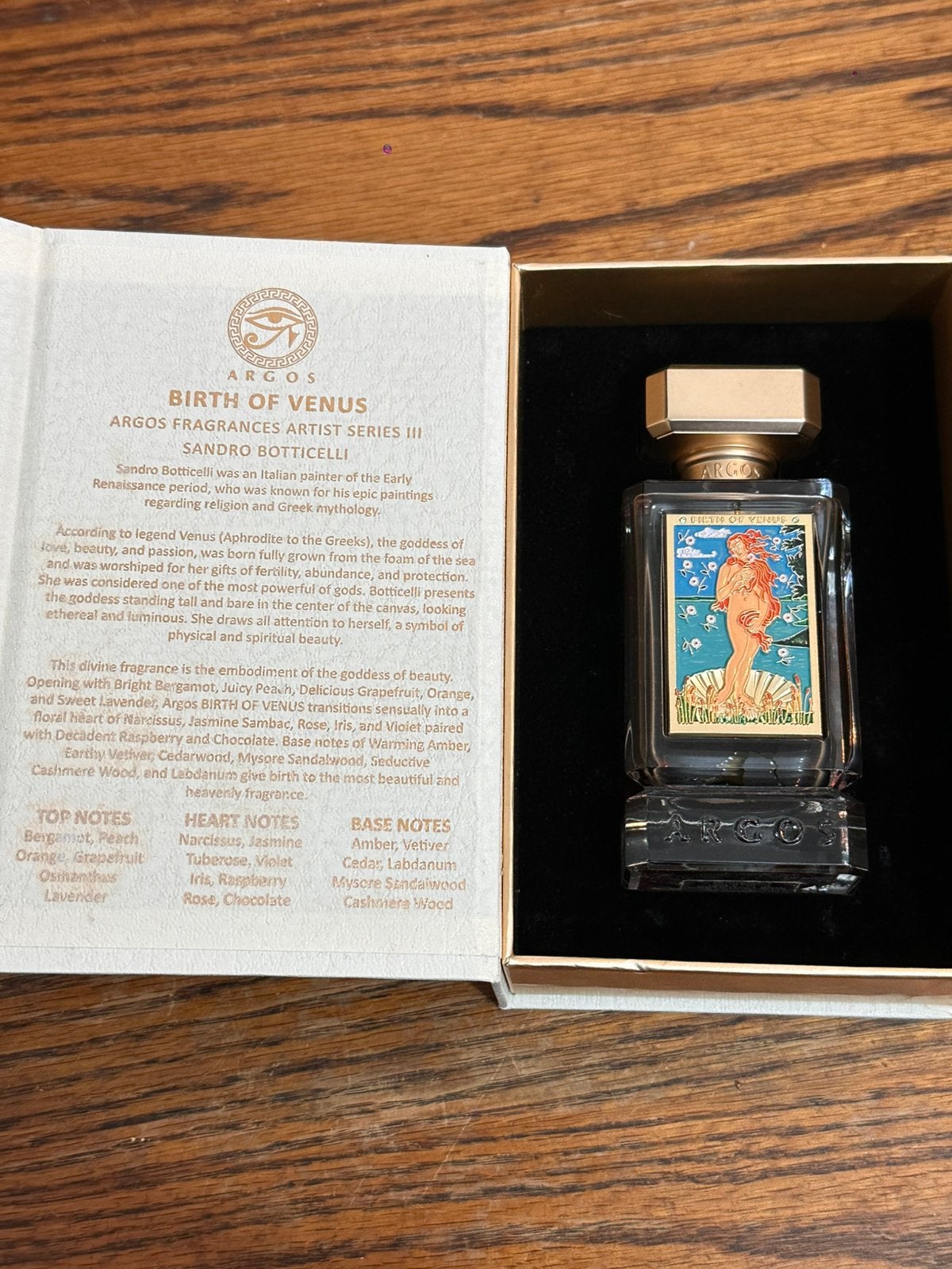 Argos Birth of Venus  EDP 100 ml  Luxury  Niche Perfume, Ophalen of Verzenden, Zo goed als nieuw