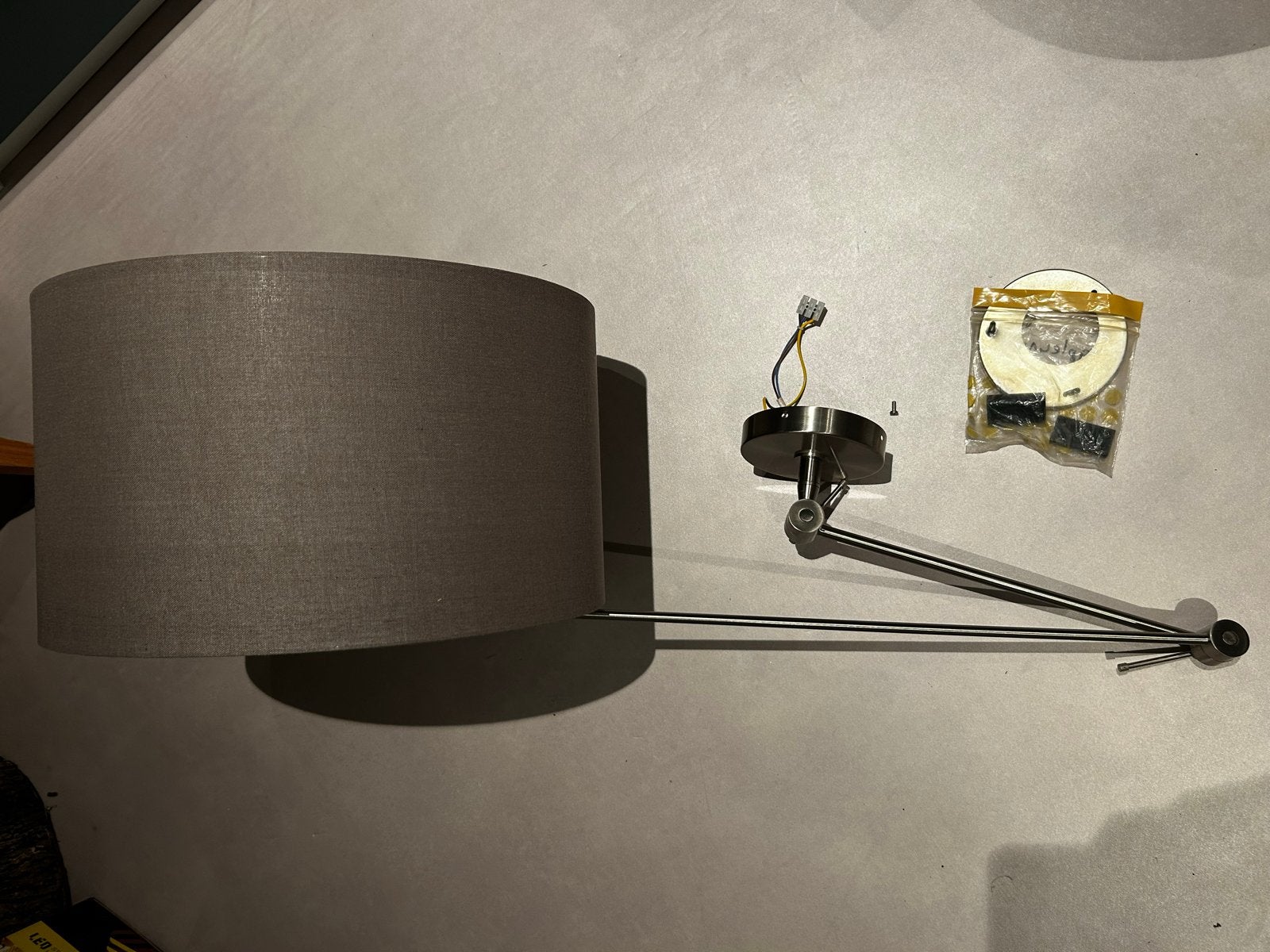 Rietveld Hanglamp 30007 RVS & Grijs, Ophalen, Zo goed als nieuw, Metaal, E27 (groot)