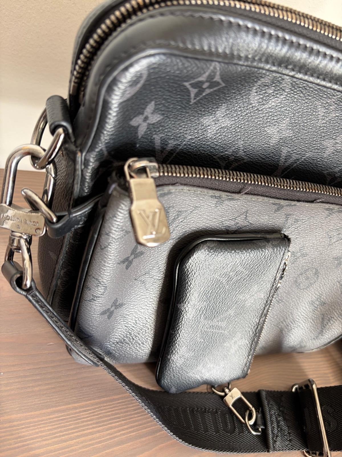Louis Vuitton Outdoor Messenger Tas Zwart Monogram, Ophalen of Verzenden, Zo goed als nieuw, Zwart