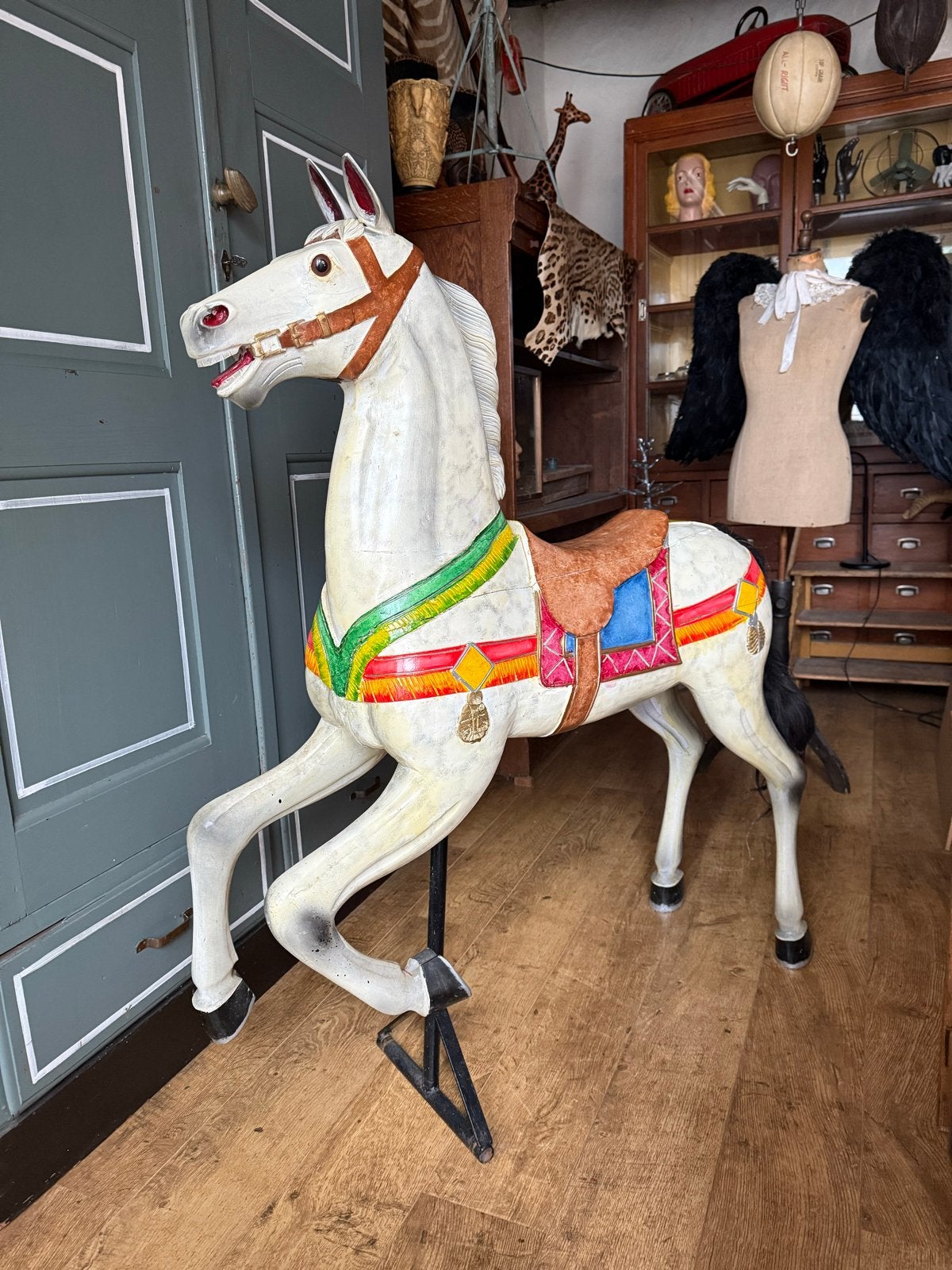 Antiek houten kermispaard / carrouselpaard - circa 1930, Ophalen
