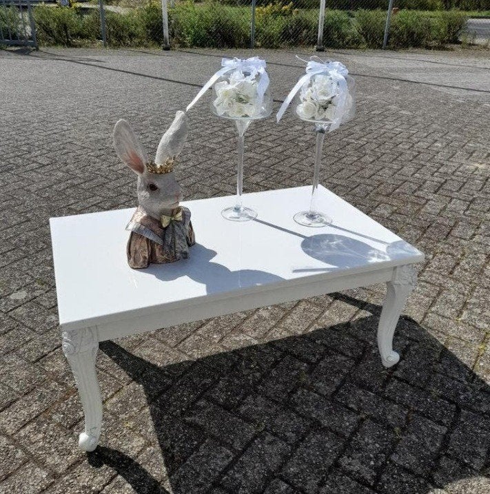 Leuke brocante salon tafel, Huis en Inrichting, Tafels | Salontafels, Ophalen, Zo goed als nieuw, Rechthoekig, 50 tot 100 cm