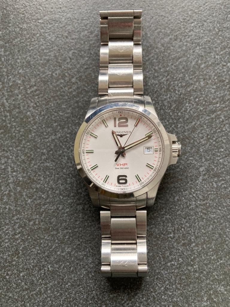 Longines Conquest VHP heren horloge. Diameter 41 mm, Sieraden, Tassen en Uiterlijk, Horloges | Heren, Overige merken, Staal, Gebruikt