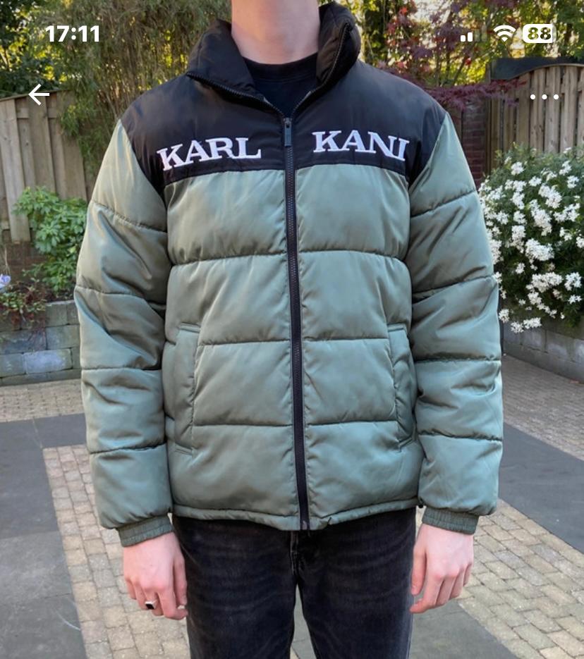 Karl Kani winterjas M groen zwart, Ophalen of Verzenden, Gedragen, Maat 48/50 (M), Groen