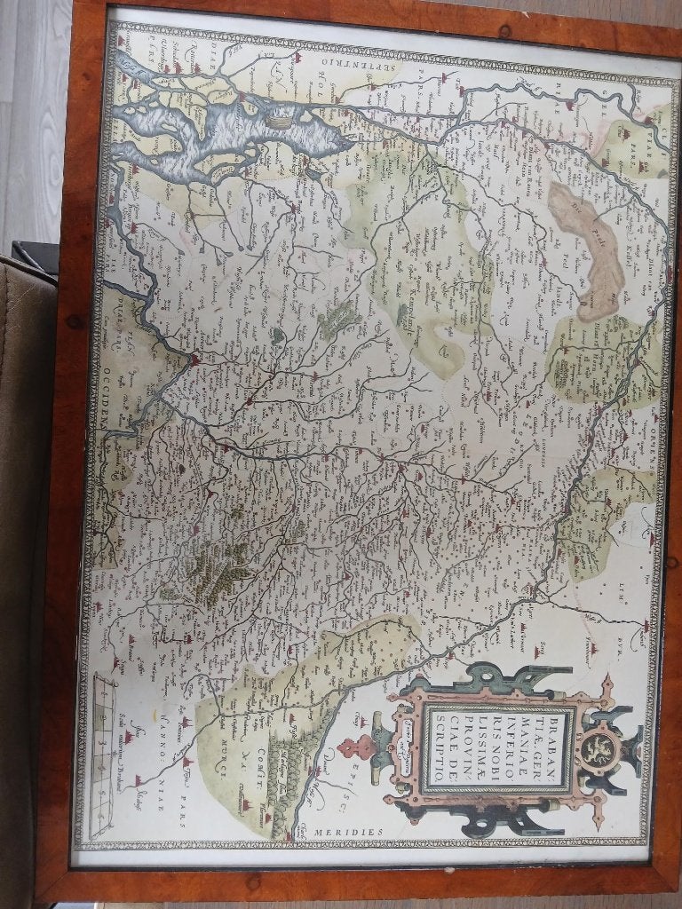 Antieke Kaart Hertogdom Brabant - A. Ortelius - 1574-1575, Boeken, Atlassen en Landkaarten, Gelezen, Ophalen of Verzenden, Landkaart