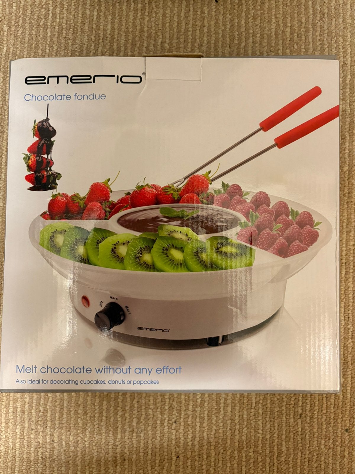 Emerio Chocolade Fondueset - €10,- Nieuw!, Ophalen of Verzenden, Nieuw, Elektrisch, Fondueset