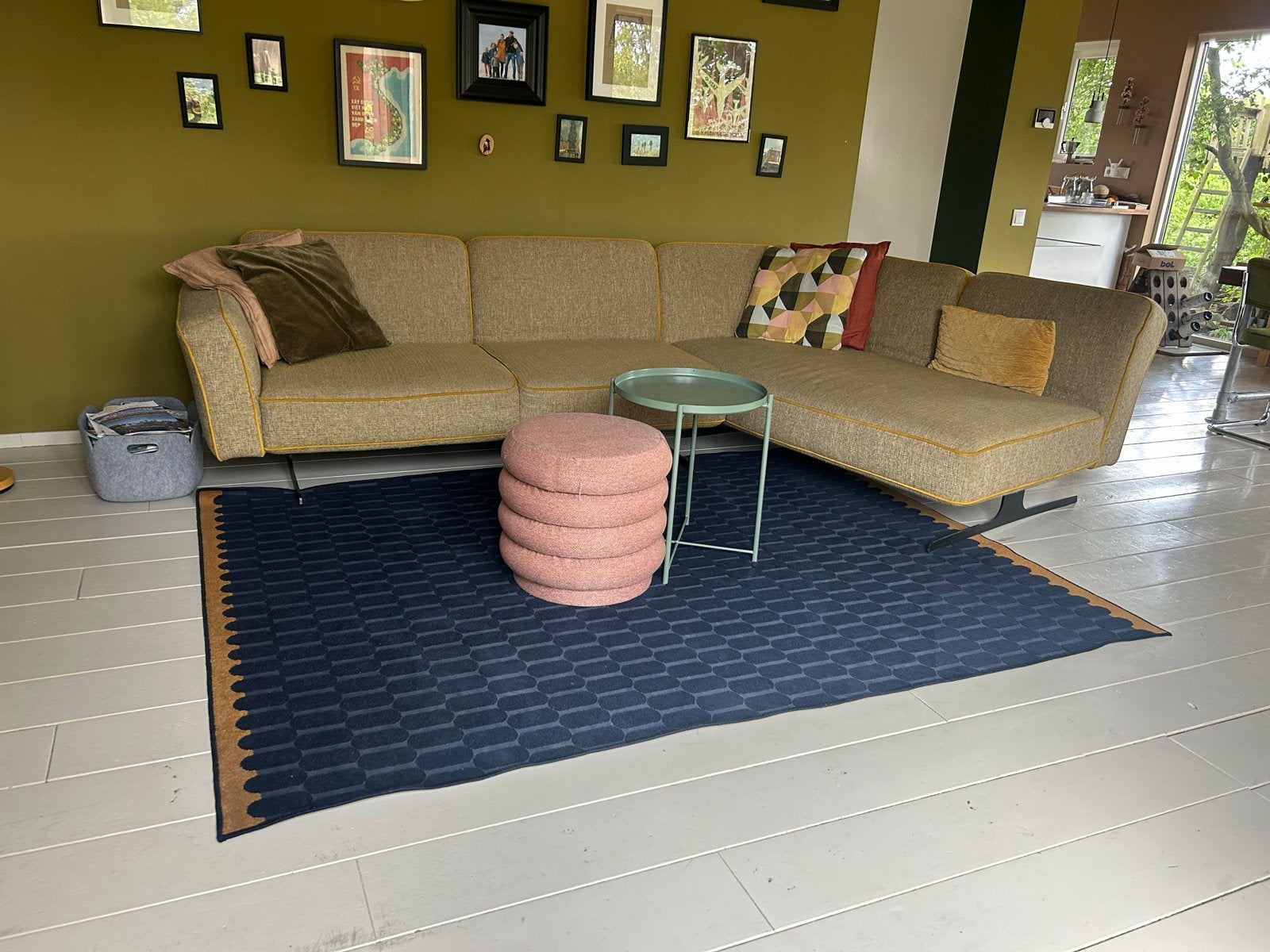 Ikea NÖVLING vloerkleed 170x240cm, Ophalen, Gebruikt, Blauw, 150 tot 200 cm