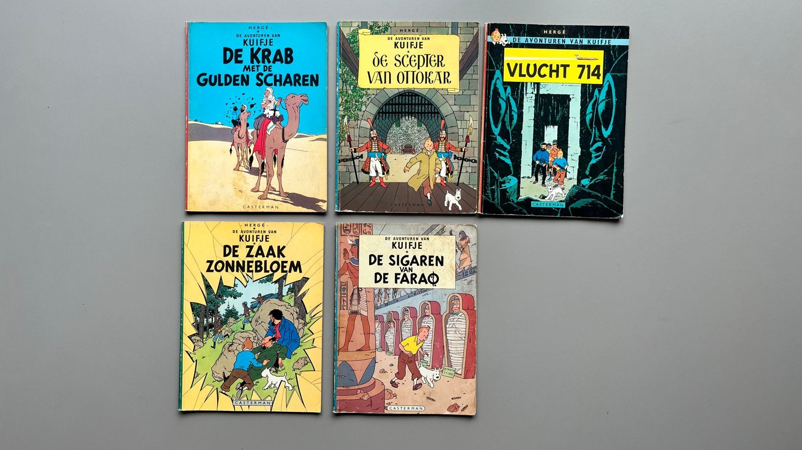 Kuifje stripboeken - 5 delen, Boeken, Meerdere stripboeken, Ophalen of Verzenden, Gelezen
