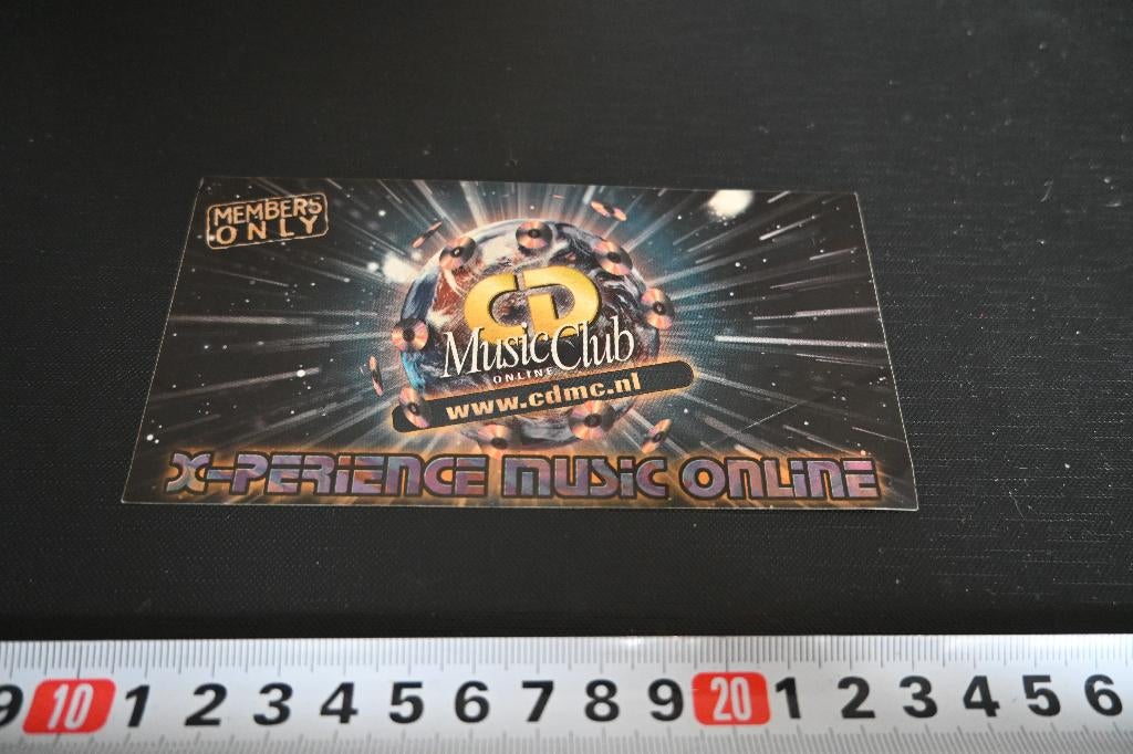 sticker CDMC CD Music Club X-Perience micic online members O, Ophalen, Zo goed als nieuw