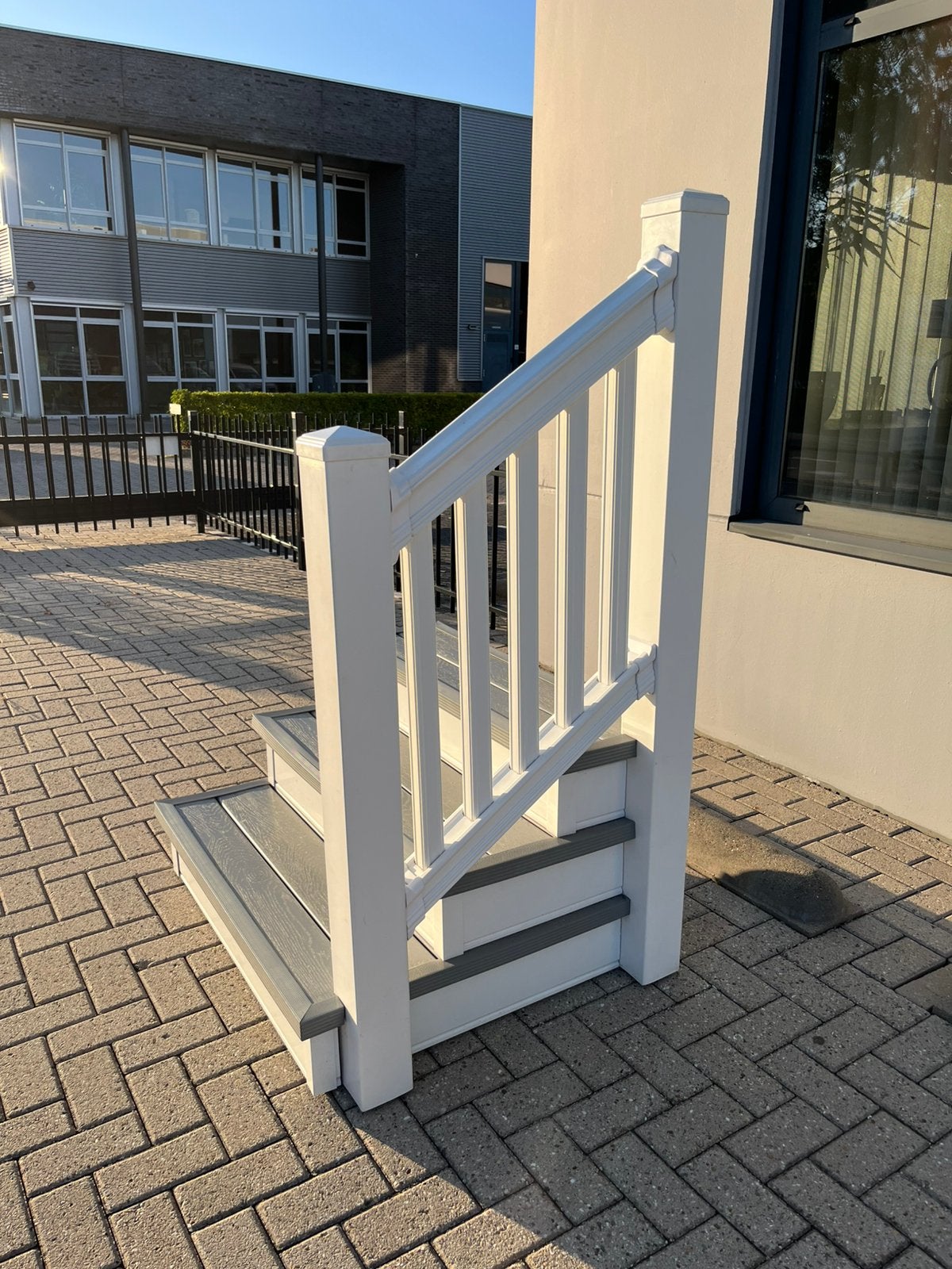 Stacaravan trap chalet woonwagen kunststof trap met leuning, Ophalen, Zo goed als nieuw