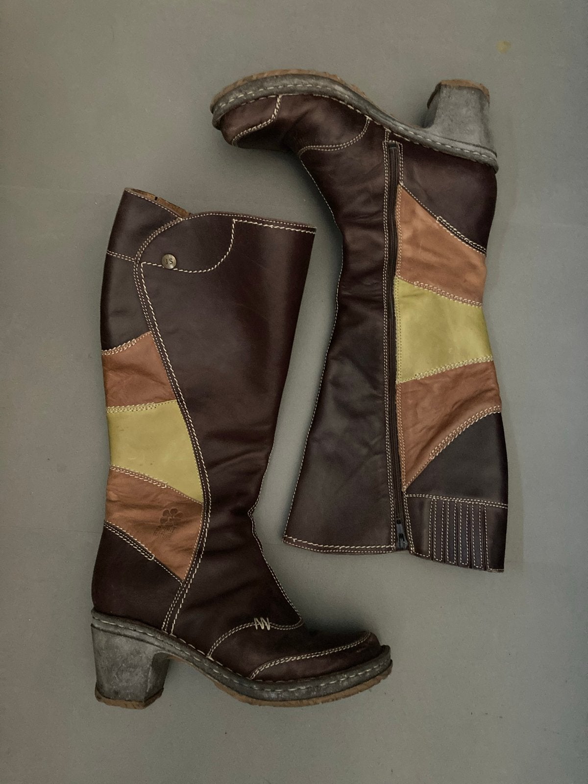 Josef Seibel leren laarzen, Kleding | Dames, Schoenen, Ophalen, Hoge laarzen, Bruin, Gedragen