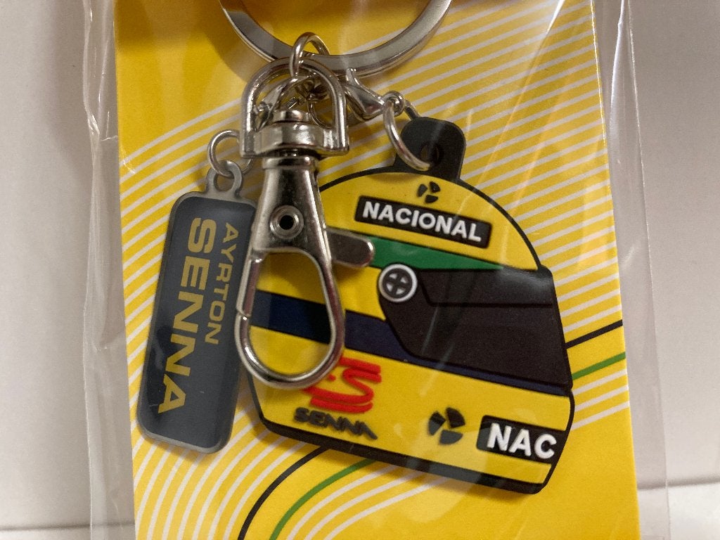 ✅ Ayrton Senna Sleutelhanger helmet Formule 1 1990 helm, Ophalen of Verzenden, Nieuw, Formule 1
