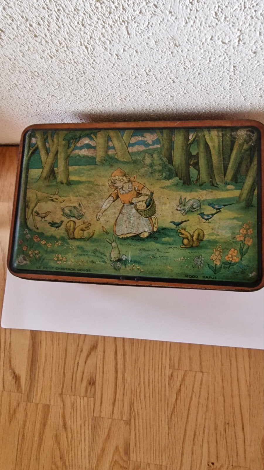 Vintage Roodkapje Blikken Trommel - Sprookjeseditie, Verzamelen, Blikken, Ophalen of Verzenden