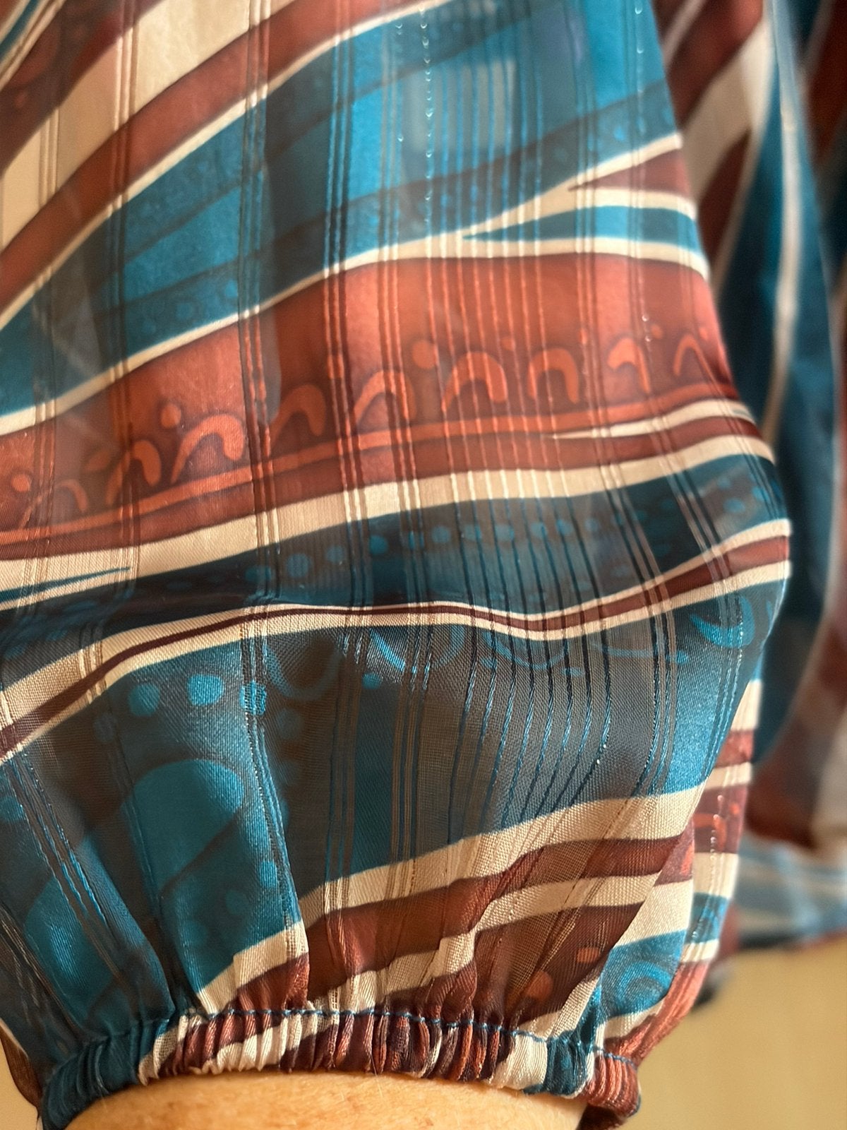 Feestelijke top petrol bruin maat 46, Ophalen of Verzenden, Gedragen, Maat 46/48 (XL) of groter, Bruin