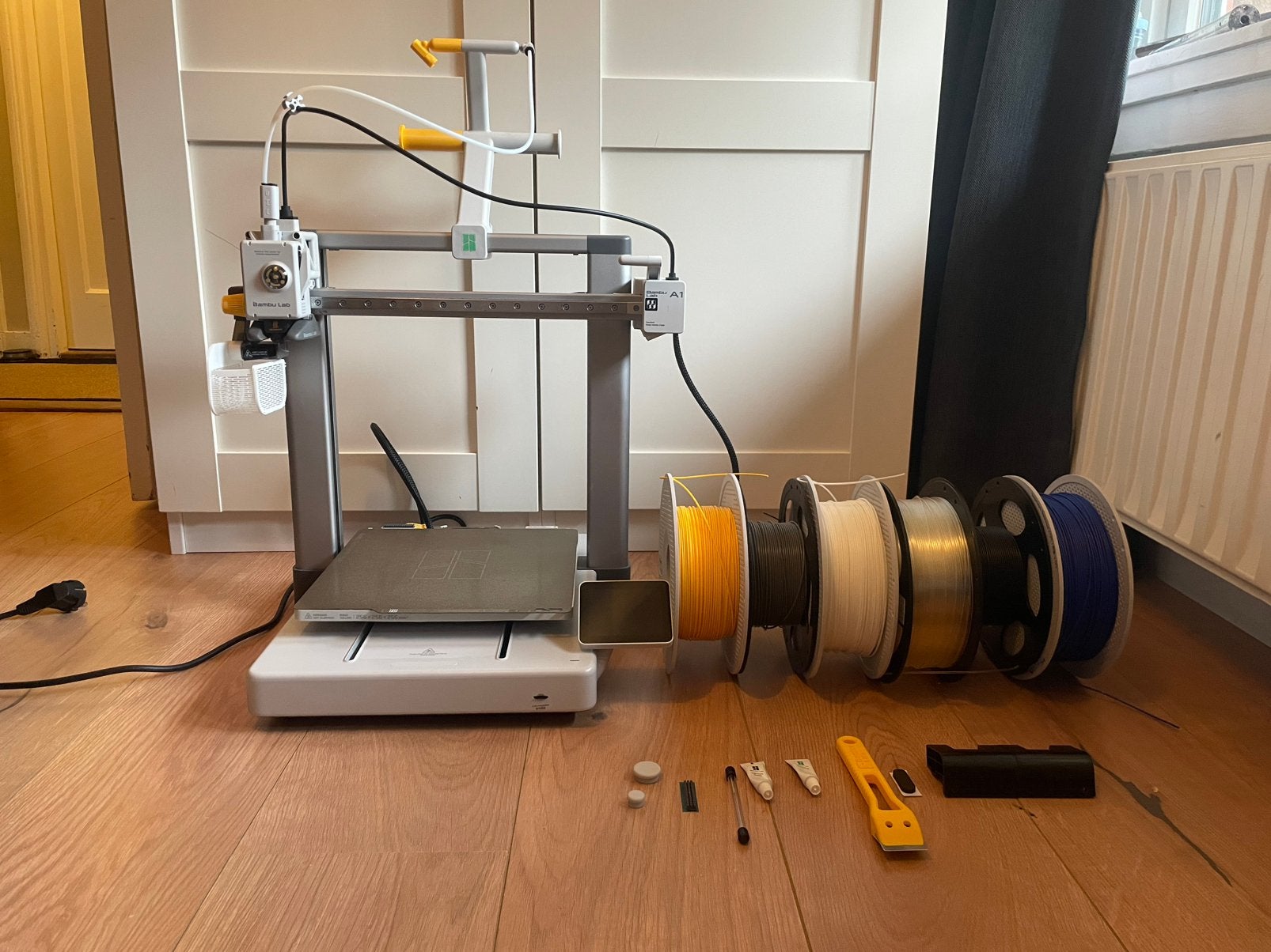 Bambu lab a1, Computers en Software, 3D Printers, Ingebouwde Wi-Fi, Ophalen of Verzenden, Zo goed als nieuw, Filament