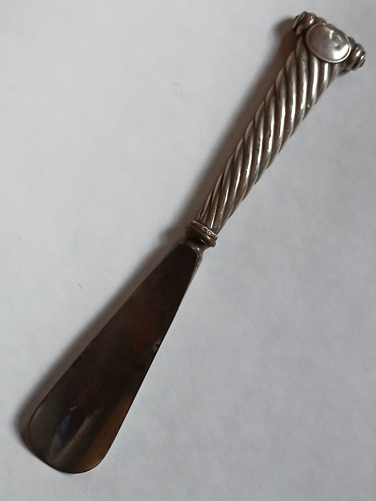 antiek oud zilver schoenlepel engels verzamelzilver heft, Antiek en Kunst, Ophalen, Zilver