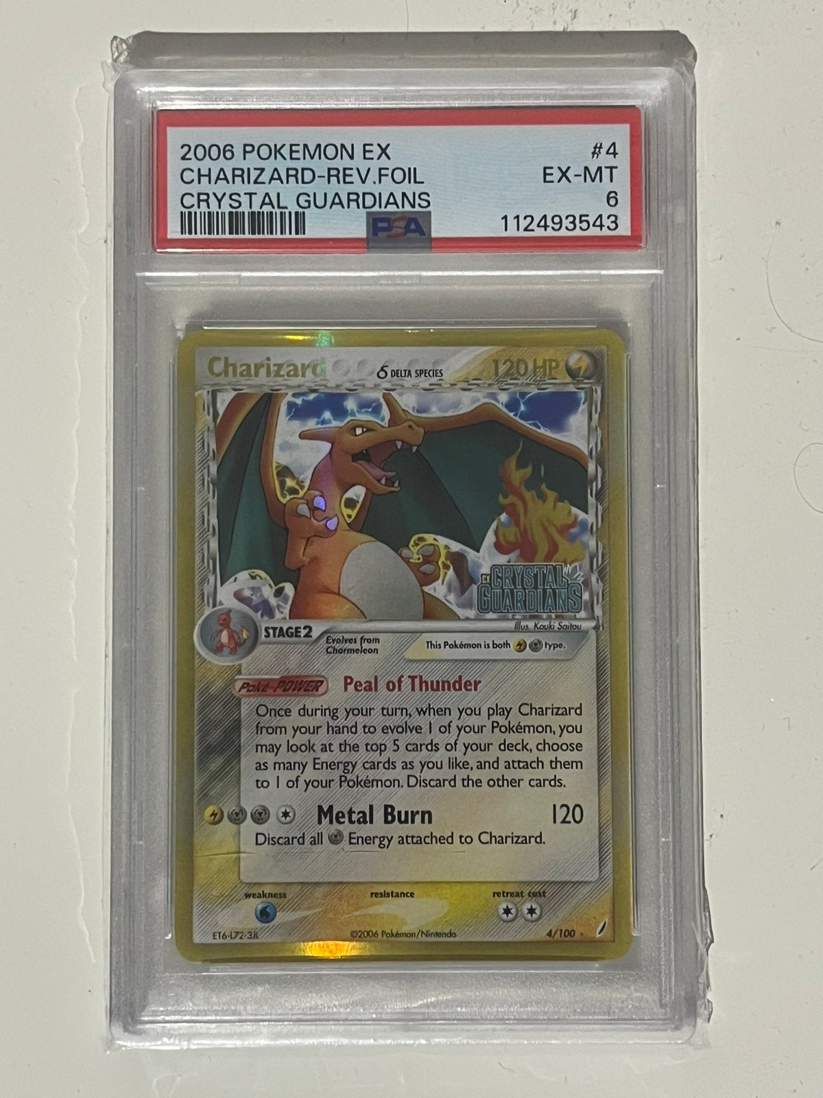 Charizard Crystal Guardians PSA 6, Ophalen of Verzenden, Zo goed als nieuw