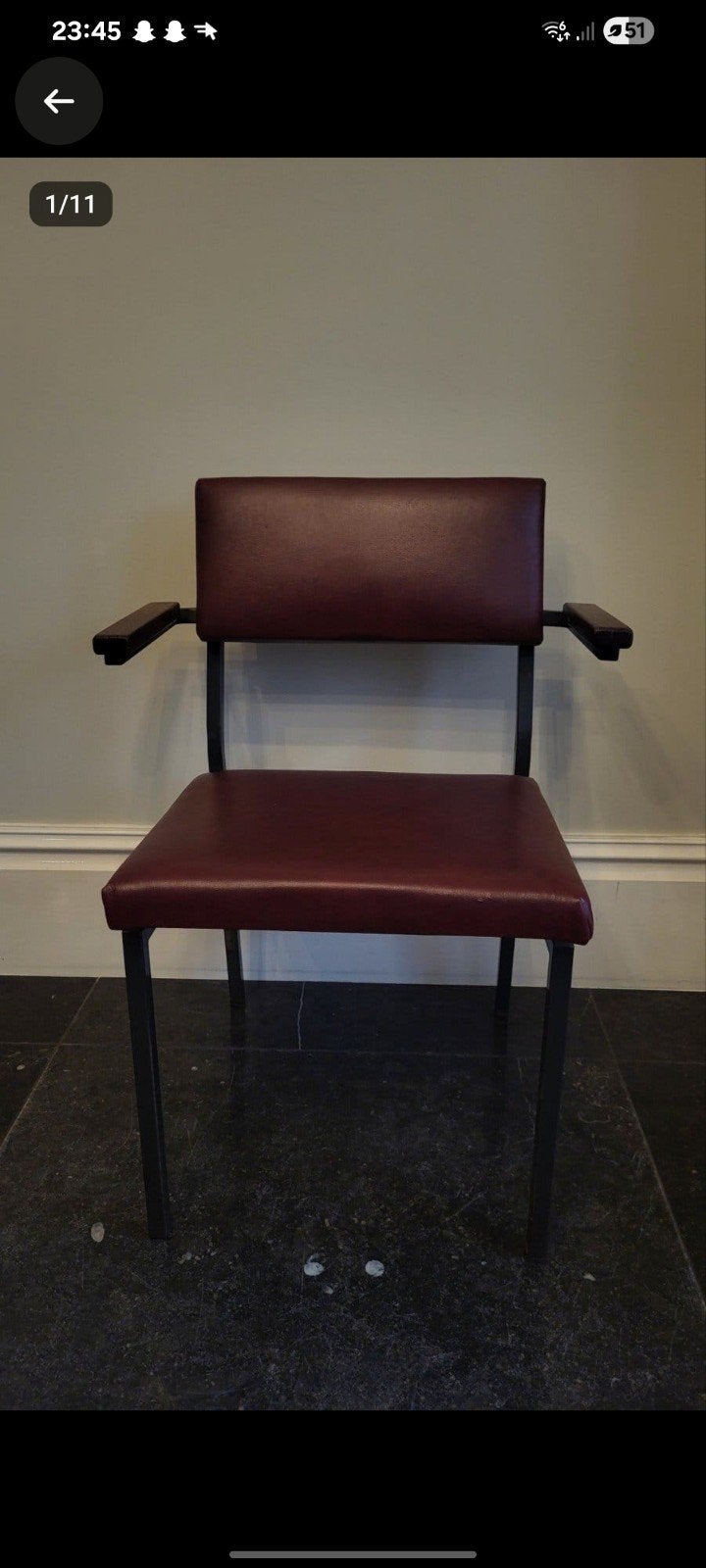 Martin Visser SE 21 Spectrum 4 stoelen, 1960, Ophalen, Vier, Rood, Leer