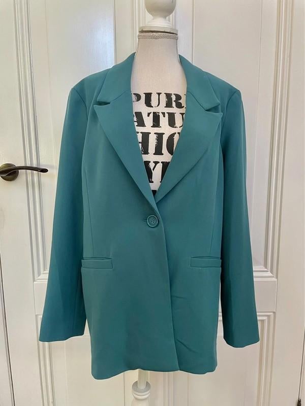 MbyM groen-petrol blazer-colbertje S/M (ruim) Nieuw, Kleding | Dames, Maat 38/40 (M), Nieuw, Ophalen of Verzenden, Jasje