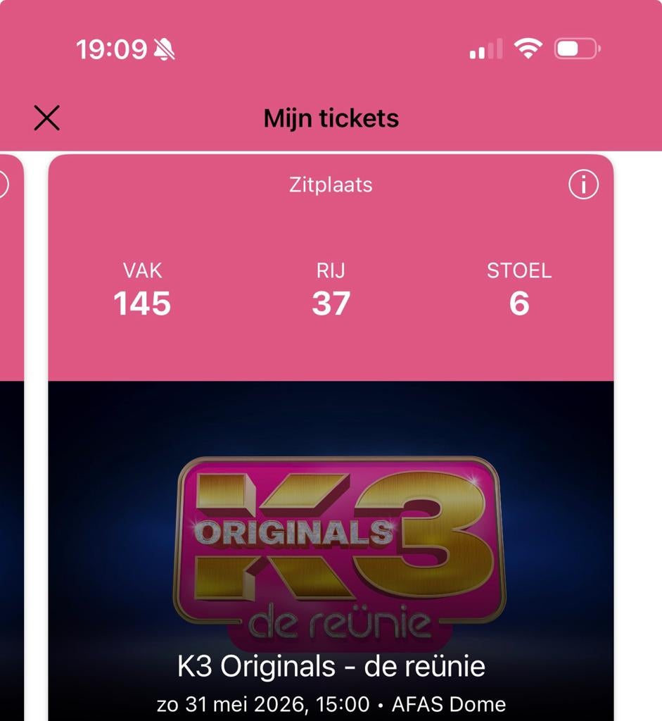 4x K3reunie tickets op 31-05, Twee personen, Mei
