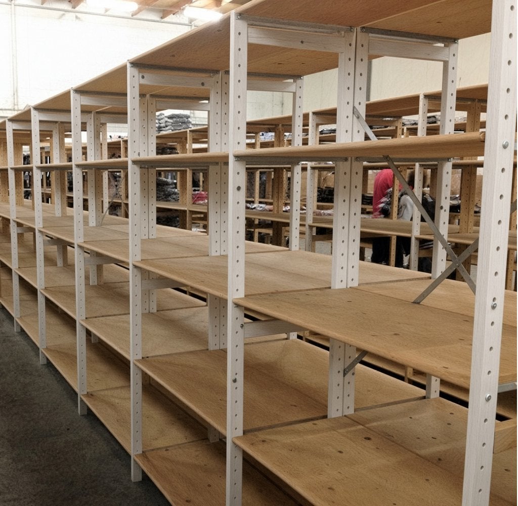 Almawood houten legbordstelling - 210x485x60 cm, Niet ingevuld, Gebruikt, Niet ingevuld, Niet ingevuld