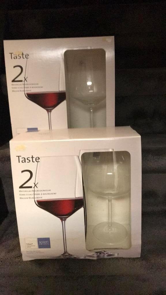 4 grote rode wijn glazen nieuw, Ophalen of Verzenden, Nieuw, Overige typen