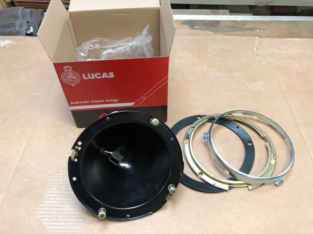 Land Rover Lightweight / Series 2-3 metalen lamp-bowl OEM, Ophalen of Verzenden