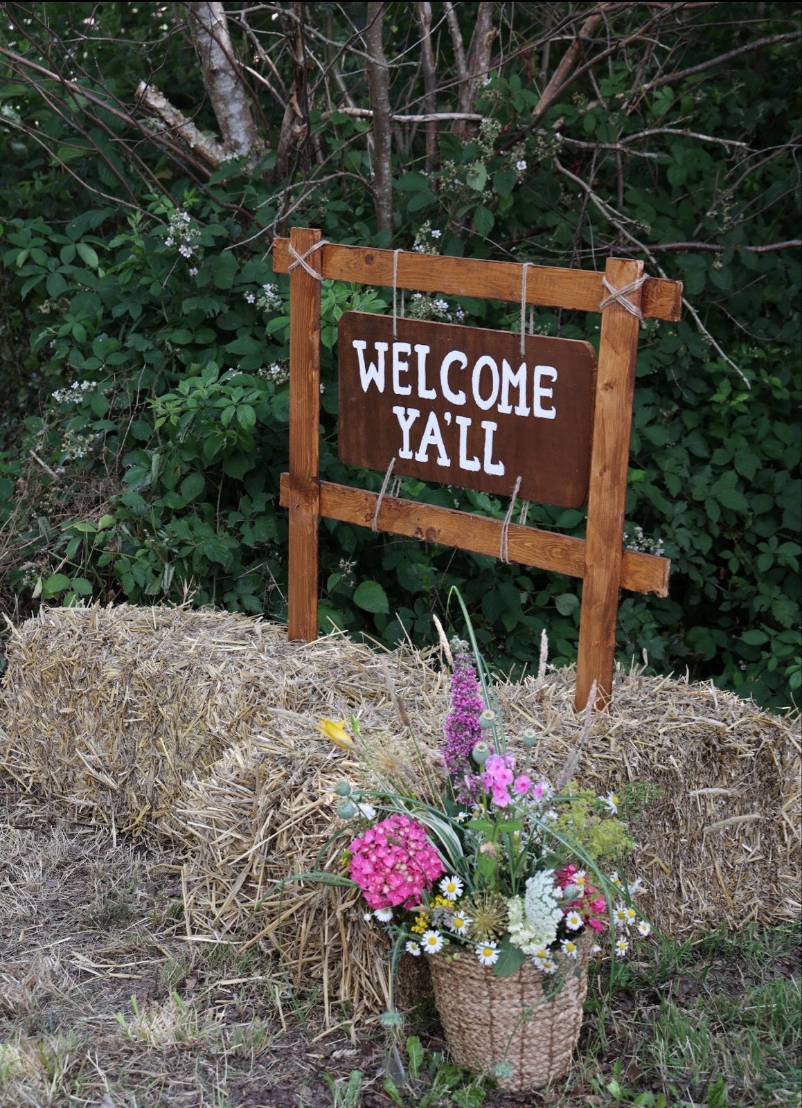 Welkomstbord van hout - Rustieke decoratie, Ophalen, Hout, Nieuw, Landelijk