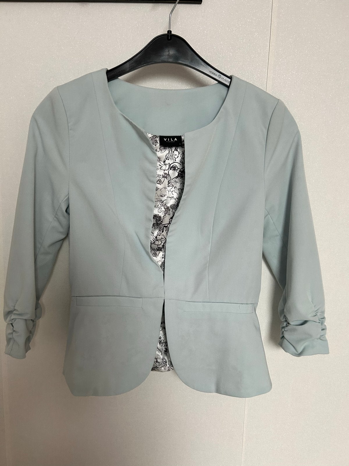 Vila blazer licht blauw Maat S  3/4 mouwen, Ophalen, Blauw, Jasje, Maat 36 (S)