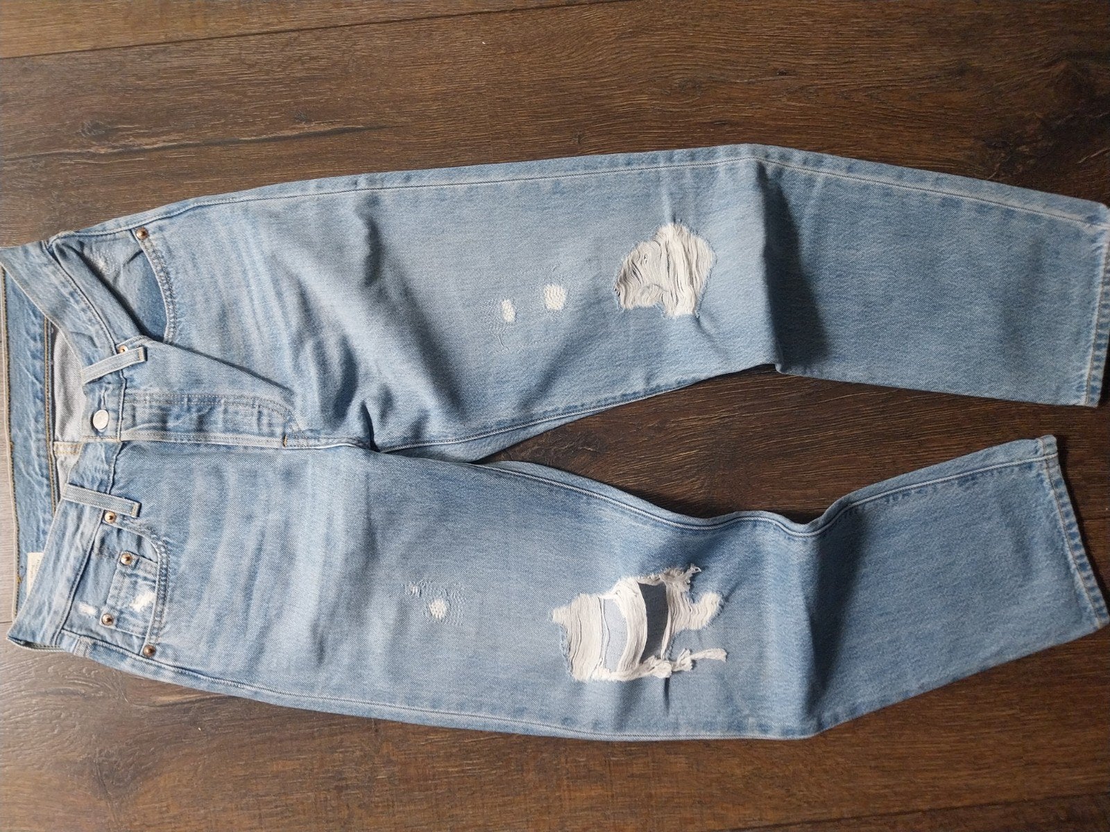 Levi's 501 Original Cropped Distressed Jeans Dames, Zo goed als nieuw, W27 (confectie 34) of kleiner, Levi's, Verzenden