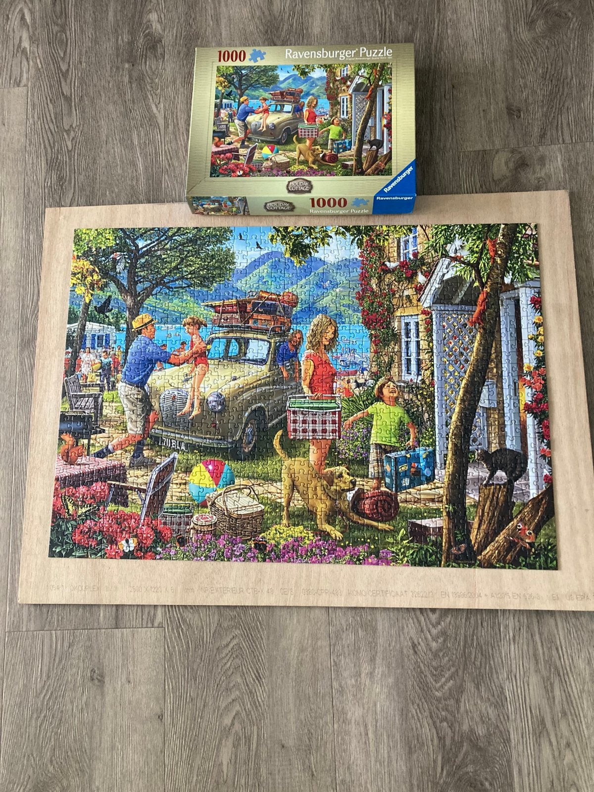 Holiday cottage 1000 ravensburger, Ophalen of Verzenden, 500 t/m 1500 stukjes, Zo goed als nieuw