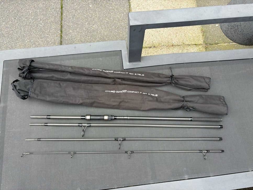 Chub karper reishengels 4 delig 2,75lb 11ft, Watersport en Boten, Ophalen of Verzenden, Zo goed als nieuw