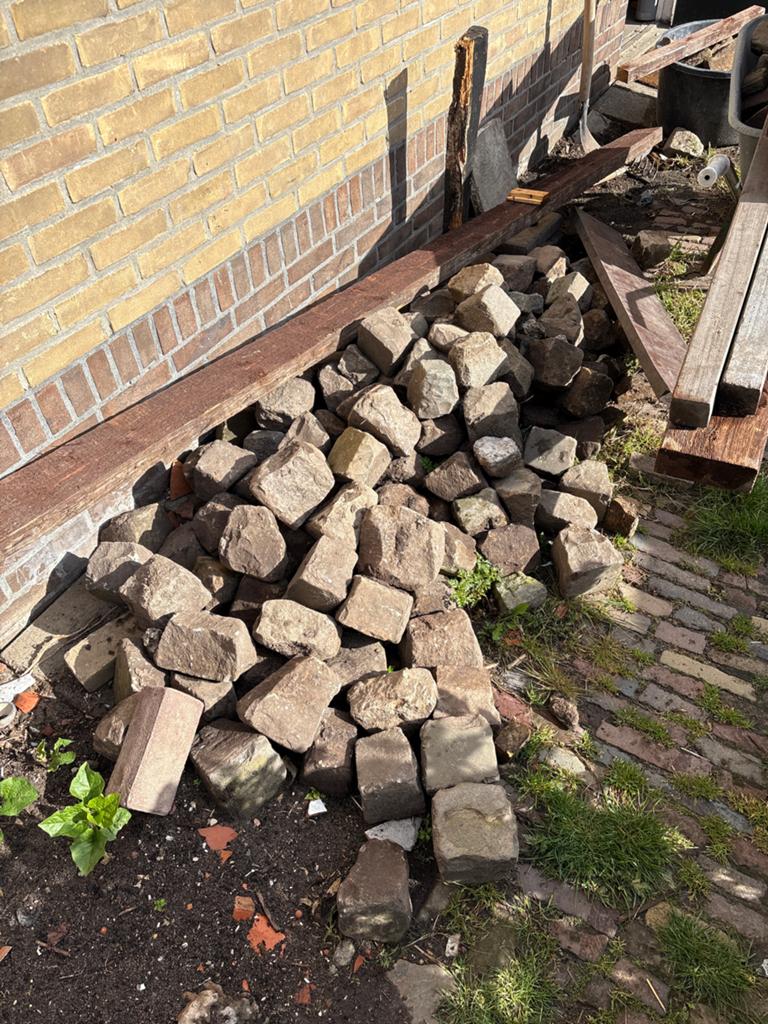 Partij zwerfkeien gratis af te halen, Tuin en Terras, Grind, Keien en Split, Ophalen, Gebruikt, Grijs, Kei